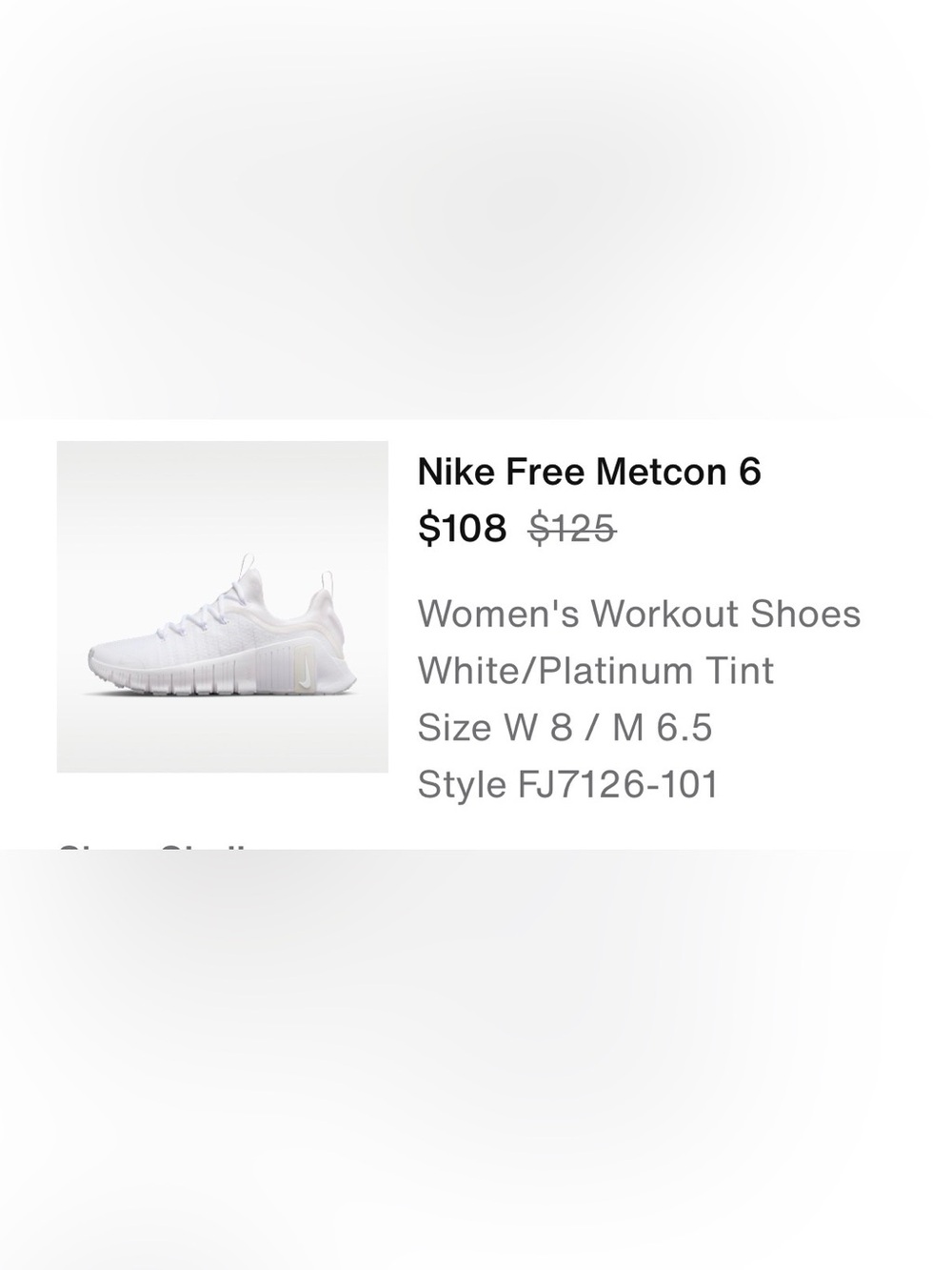 Nike Women’s White Platinum Athletic Sneakers